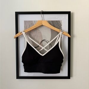 Target Black and white sports bra